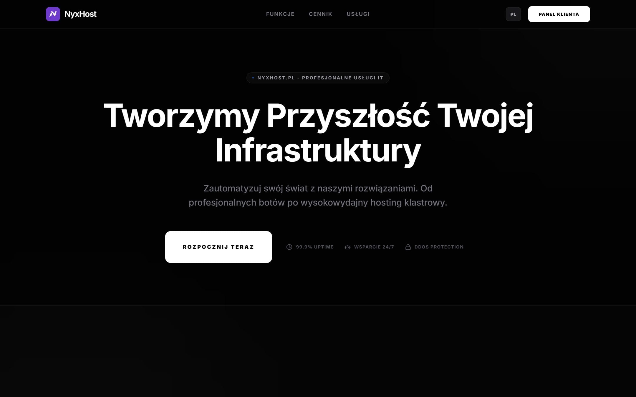 NyxHost - zrzut strony nyxhost.pl